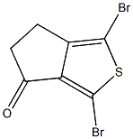 1,3-dibromo-5,6-dihydro-4H-cyclopenta[c]thiophen-4-one结构式