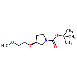 2-Methyl-2-propanyl (3S)-3-(2-methoxyethoxy)-1-pyrrolidinecarboxylate Structure