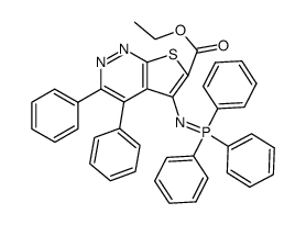 ethyl 3,4-diphenyl-5-(triphenylphosphoranilydeneamino)thieno[2,3-c]pyridazine-6-carboxylate结构式