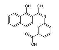 3-[(1-hydroxynaphthalene-2-carbonyl)amino]benzoic acid结构式