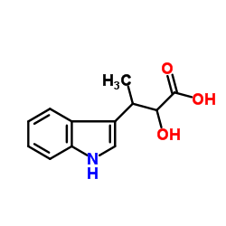 2-Hydroxy-3-(1H-indol-3-yl)butanoic acid structure