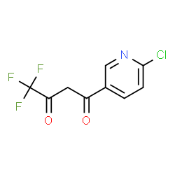 1-(6-Chloro-3-pyridinyl)-4,4,4-trifluoro-1,3-butanedione结构式