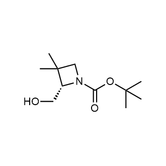 (S)-2-(羟甲基)-3,3-二甲基氮杂环丁烷-1-羧酸叔丁酯结构式