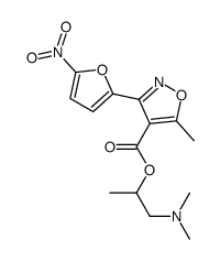 1-(dimethylamino)propan-2-yl 5-methyl-3-(5-nitrofuran-2-yl)-1,2-oxazole-4-carboxylate结构式