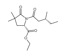 (S)-ethyl 4,4-dimethyl-1-((R)-3-methylpentanoyl)-5-oxopyrrolidine-2-carboxylate结构式