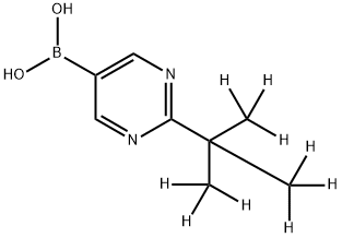 (2-(2-(methyl-d3)propan-2-yl-1,1,1,3,3,3-d6)pyrimidin-5-yl)boronic acid Structure