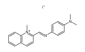 4-(N,N-dimethylamino)-N-(1-methylquinolinio-2-methylidene) aniline iodide结构式