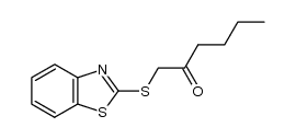 1-(benzothiazol-2-ylsulfanyl)-hexan-2-one Structure