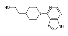 2-[1-(7H-pyrrolo[2,3-d]pyrimidin-4-yl)-piperidin-4-yl]-ethanol结构式