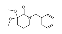 1-benzyl-3,3-dimethoxypiperidin-2-one结构式