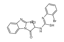1-(2-bromophenyl)-3-(1-oxo-[1,3]thiazolo[3,2-a]benzimidazol-2-yl)thiourea,hydrochloride Structure