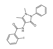 4-(2-iodo-benzoylamino)-1,5-dimethyl-2-phenyl-1,2-dihydro-pyrazol-3-one结构式