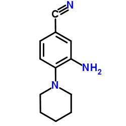 3-Amino-4-(1-piperidinyl)benzonitrile Structure