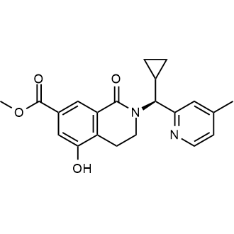 (S)-2-(环丙基(4-甲基吡啶-2-基)甲基)-5-羟基-1-氧代-1,2,3,4-四氢异喹啉-7-羧酸甲酯结构式