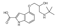 4-(3-tert-butylamino-2-hydroxypropoxy)-2-carboxyindole结构式