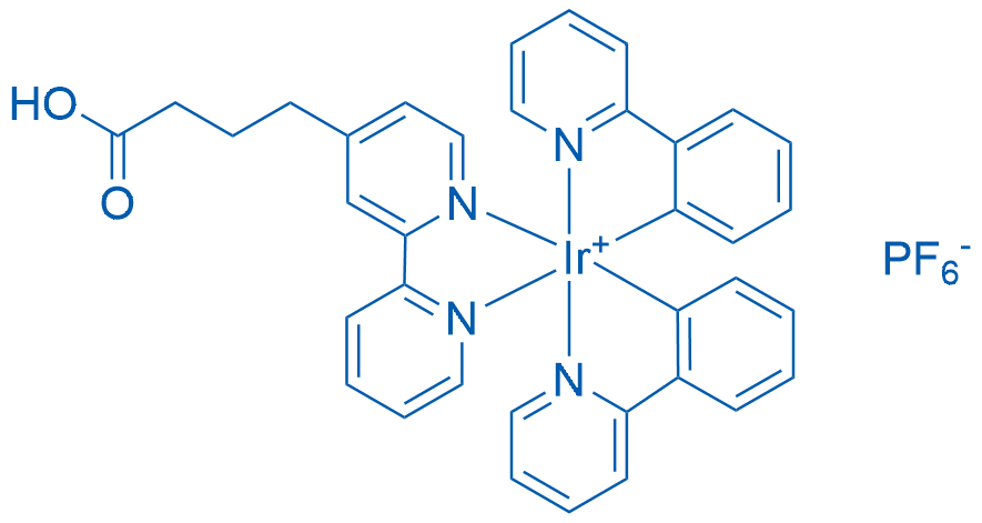 [Ir(ppy)2(4-([2,2'-联吡啶]-4-基)丁酸)]六氟磷酸盐图片