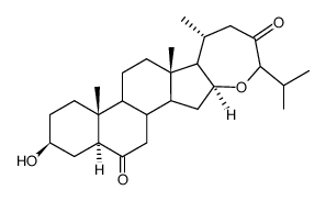 16β,24-Epoxy-3β-hydroxy-5α-cholestane-6,23-dione结构式