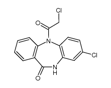 8-chloro-5-chloroacetyl-5,10-dihydro-dibenzo[b,e][1,4]diazepin-11-one结构式