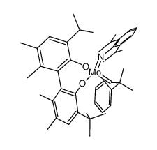 2,6-二异丙基苯基亚胺基二十二碳四烯[外消旋-BIPHEN]钼(VI) [rac-SCHROCK-HOVEYDA CATALYST]结构式