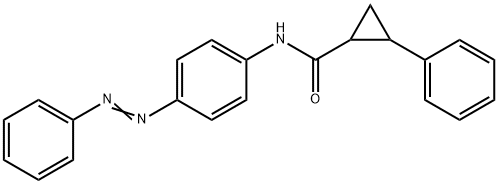 Cyclopropanecarboxamide, 2-phenyl-N-[4-(2-phenyldiazenyl)phenyl]- Structure