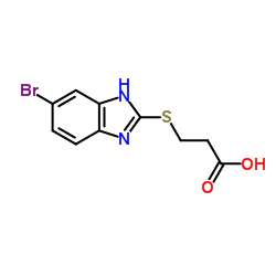 3-[(6-Bromo-1H-benzimidazol-2-yl)sulfanyl]propanoic acid结构式