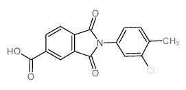 2-(3-Chloro-4-methylphenyl)-1,3-dioxoisoindoline-5-carboxylic acid structure