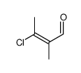 3-chloro-2-methylbut-2-enal Structure