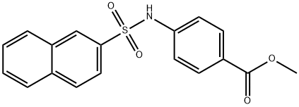 Methyl 4-[(2-naphthylsulfonyl)amino]benzoate结构式