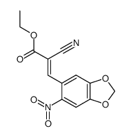 ethyl 2-cyano-3-(6-nitrobenzo[d][1,3]dioxol-5-yl)-(E)-2-propenoate Structure