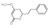 4-methoxy-6-phenethyl-5,6-dihydropyran-2-one结构式