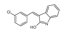 (3E)-3-(3-Chlorobenzylidene)-1,3-dihydro-2H-indol-2-one结构式