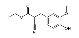 ethyl 2-cyano-3-(4-hydroxy-3-methoxyphenyl)propanoate Structure