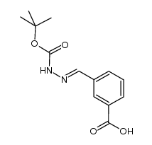 3-(tert-butoxycarbonyl-hydrazonomethyl)-benzoic acid Structure