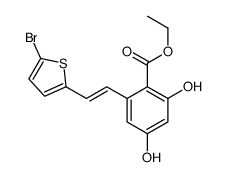 Ethyl 2-[(E)-2-(5-bromo-2-thienyl)vinyl]-4,6-dihydroxybenzoate picture