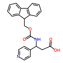 3-(9 H-FLUOREN-9-YLMETHOXYCARBONYLAMINO)-3-PYRIDIN-4-YL-PROPIONIC ACID结构式