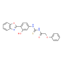 N-{[4-(1,3-Benzoxazol-2-yl)-3-hydroxyphenyl]carbamothioyl}-2-phenoxyacetamide structure