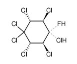 1,1,2r,3t,4ξ,5t,6c-heptachloro-4ξ-fluoro-cyclohexane结构式