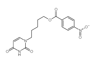 5-(2,4-dioxopyrimidin-1-yl)pentyl 4-nitrobenzoate结构式