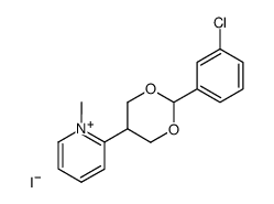 2-(2-(3-chlorophenyl)-1,3-dioxan-5-yl)-1-methylpyridin-1-ium iodide结构式