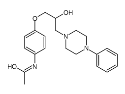 N-[4-[2-hydroxy-3-(4-phenylpiperazin-1-yl)propoxy]phenyl]acetamide Structure