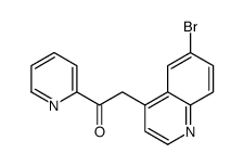2-(6-BROMOQUINOLIN-4-YL)-1-(PYRIDIN-2-YL)ETHANONE structure