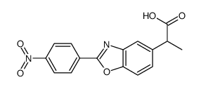 α-Methyl-2-(4-nitrophenyl)-5-benzoxazoleacetic acid结构式