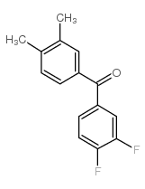 3,4-二氟-3,4-二甲基苯甲酮结构式