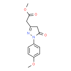 Methyl [1-(4-methoxyphenyl)-5-oxo-4,5-dihydro-1H-pyrazol-3-yl]acetate结构式