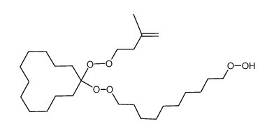 10-[[1-[(3-methyl-3-butenyl)dioxy]cyclododecyl]dioxy]decyl hydroperoxide结构式