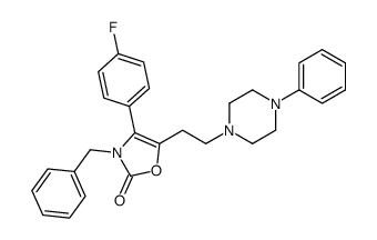 3-benzyl-4-(4-fluorophenyl)-5-[2-(4-phenylpiperazin-1-yl)ethyl]-1,3-oxazol-2-one结构式