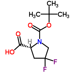 (R)-1-tert-butoxycarbonyl-4,4-difluoropyrrolidine-2-carboxylic acid Structure