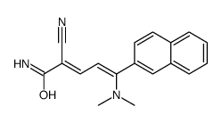 2-cyano-5-(dimethylamino)-5-naphthalen-2-ylpenta-2,4-dienamide Structure