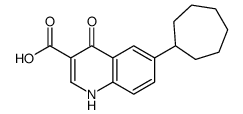 6-cycloheptyl-4-oxo-1H-quinoline-3-carboxylic acid结构式