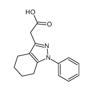 2-(1-phenyl-4,5,6,7-tetrahydroindazol-3-yl)acetic acid结构式